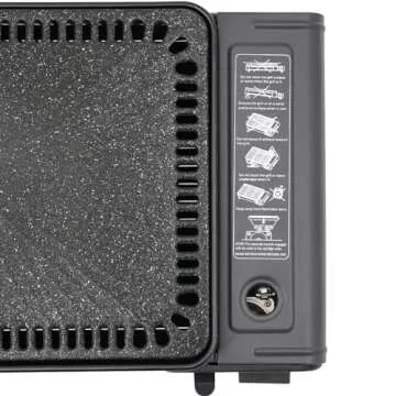 Portable Gas Grill Butane Stove, Portable Camping Grill Gas Stove Portable Tabletop bbq Grill Free Standing BBQ Grill with Grilling Net Carry Case for Camping Traveling Outdoor Cooking