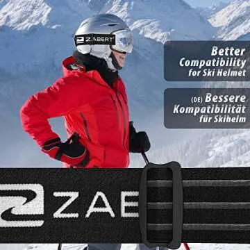 ZABERT Womens Ski Snow Snowboard Goggles for Women Youth, Over Glasses OTG Anti-fog for Skiing Snowboarding Snowmobile,Pink Rose Red