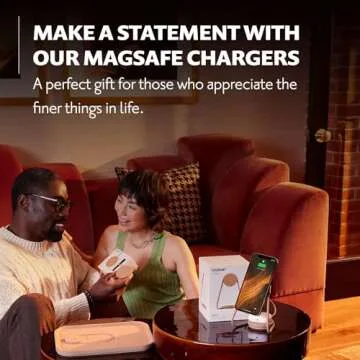 COURANT MAG:3 Charger and Tray - Belgian Linen, Multi-Device Charger Compatible with MagSafe iPhones 16, 15, 14, 13, 12 or Wireless AirPod Cases (Natural)