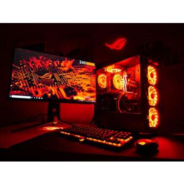 ASUS ROG Spotlight Logo Projector - 360-degree Rotatable Lens | Aura Sync RGB Lighting | Magnetic Base for Versatile Placement Options | USB Connection | Portable, Black