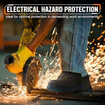 Durable NINGO Steel Toe Work Boots for Men - Waterproof & Comfortable