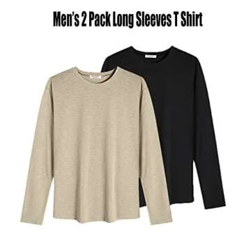 COOFANDY Men Muscle Athletic T Shirt Hipster Bodybuilding Longline Classic Tee Black/Khaki