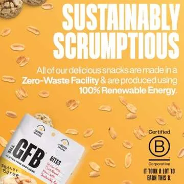 The Gluten Free Brothers Peanut Butter Bites - Gluten Free Protein Balls – Non GMO, Soy Free, Vegan – Snack Size Plant Based Protein Energy Balls, 4 oz (6 Count)