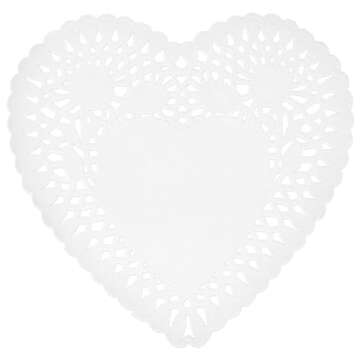 Gift Boutique 120 Count Heart Doilies 8" Red Pink and White Paper Lace Doilies Crafts