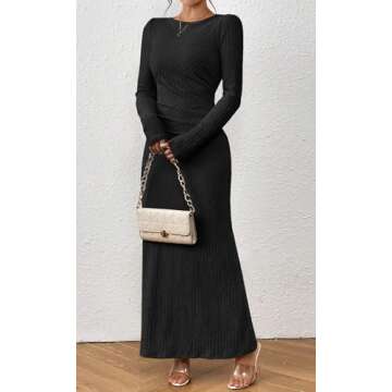 Shop MITILLY Long Sleeve Fall Maxi Dress for Women 2024