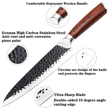 Ultra Sharp 8 Inch Japanese Chef Knife High Carbon Steel