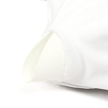 MOSHENGQI Women Ruffle One Piece Swimsuit V Neck Tummy Control Bathing Suit Wrap Monokini Swimwear（L,60-Ruffle White Leaves