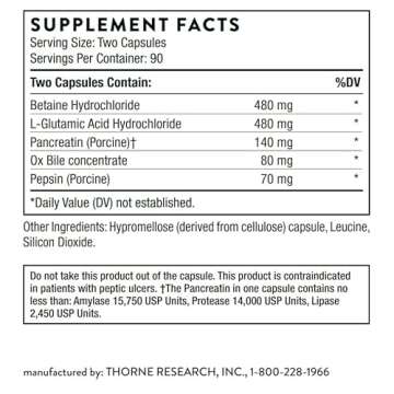 THORNE Advanced Digestive Enzymes (Formerly Bio-Gest) - Blend of Digestive Enzymes to Aid Digestion ...