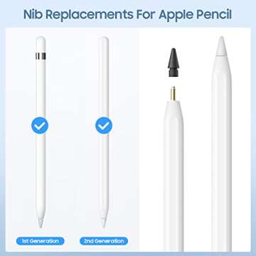 TiMOVO 5 Pack Tips for Apple Pencil (All Generations & USB-C) for Ultimate Precision Control