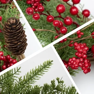 JINGHONG Christmas Wreath - 22 Inch Holiday Beauty