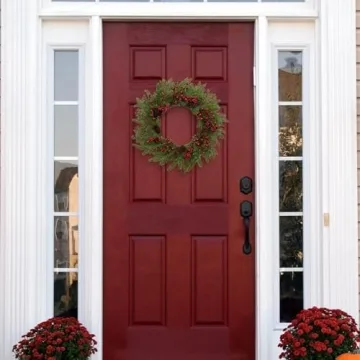 JINGHONG Christmas Wreath - 22 Inch Holiday Beauty