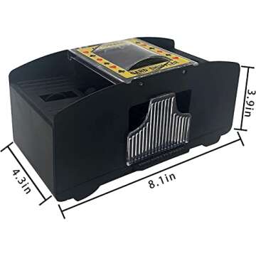 Nileole 2 Decks Automatic Card Shuffler, Battery-Powered Shuffler for UNO, Phase10, Texas Hold'em, Poker, Home Card Games, Blackjack, Party Club