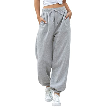 Cinch Bottom Sweatpants with Pockets for Women