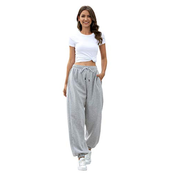 Cinch Bottom Sweatpants with Pockets for Women
