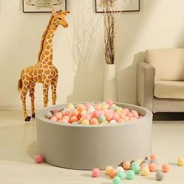 GOGOSO 100 Pit Balls Plastic Balls for Baby Toddlers GirlsToddlers for Playhouse, Baby Pool, Play Ball Fun Centers, for Babies, Kids, Toddlers 1-3, Phthalate Free BPA Free