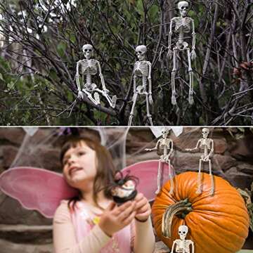 Pack of 3 Halloween Skeletons for Party Decorations
