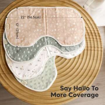 KeaBabies Organic Burp Cloths - Soft and Absorbent Set