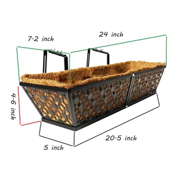 Premium SOSFKIM Window Boxes Planters with Coco Liner
