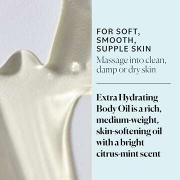 Sky Organics Body Oil, Extra Hydrating & Nourishing Organic Skin Care with Borage Oil, Acai & Sweet Almond Oil, Moisturizing Massage Oil, Refreshing Orange & Spearmint Scent, 6 fl oz