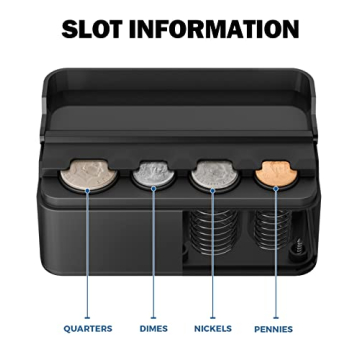 JOYTUTUS Car Coin Holder Organizer for Loose Change