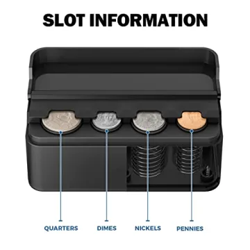 JOYTUTUS Car Coin Holder Organizer for Loose Change