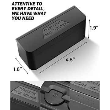 JOYTUTUS Car Coin Holder Organizer for Loose Change