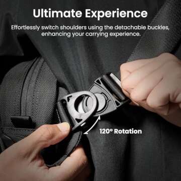 tomtoc 5.5L Sling Bag, Heavy Duty Crossbody Bag for Men, Carry Chest Daypack, Water-resistant Travel Shoulder Bag for Steam Deck OLED, ASUS ROG Ally X, 2024 iPad mini A17 Pro, Urban Techwear, Tactical