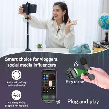 1217 Technologies H1 Wireless Lavalier Microphone for iPhone