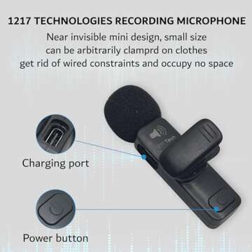 1217 Technologies H1 Wireless Lavalier Microphone for iPhone
