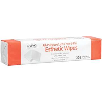 ForPro Professional Collection All-Purpose Lint-Free 4-Ply Esthetic Wipes, for Salon and Spa Use, So...