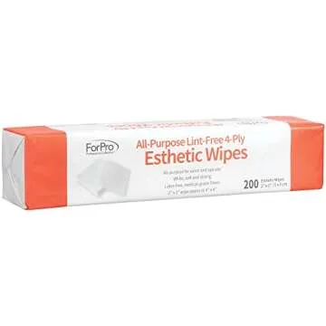 ForPro Professional Collection All-Purpose Lint-Free 4-Ply Esthetic Wipes, for Salon and Spa Use, So...
