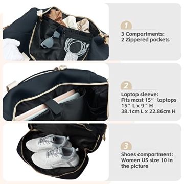 MOIY Waterproof Gym Bag for Women - Stylish & Functional