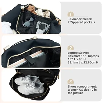 MOIY Waterproof Gym Bag for Women - Stylish & Functional