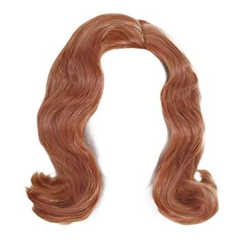 Geagle Bethy Wig Short Orange Curly Wig Brown Wavy Wig Cosplay Costume Accessories