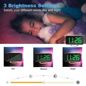 SZELAM LED Alarm Clock with Dual USB Ports - Stylish & Functional