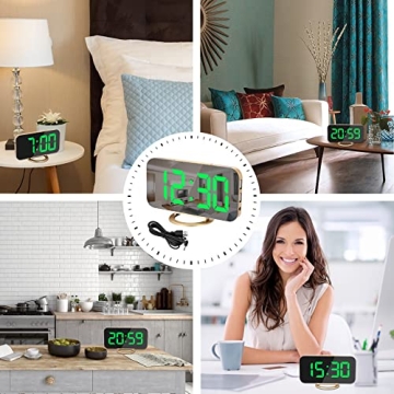 SZELAM LED Alarm Clock with Dual USB Ports - Stylish & Functional