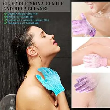 24 Pcs Exfoliating Shower Gloves for Luxurious Self-Care