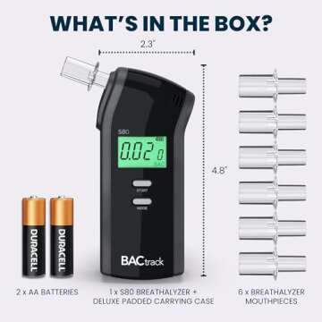 BACtrack S80 Breathalyzer | Professional-Grade Accuracy | DOT & NHTSA Approved | FDA 510(k) Cleared | Portable Breath Alcohol Tester for Personal & Professional Use