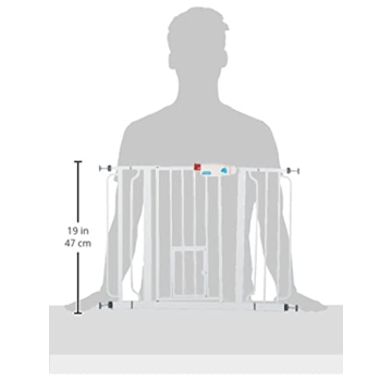 Carlson Extra Wide Pet Gate with Small Pet Door and Extension Kit