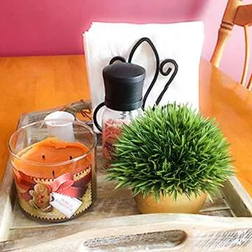 Vangold Lifelike Artificial Plants Plastic Grass Plants with Pots for Christmas Home/Office Decor (1pcs)