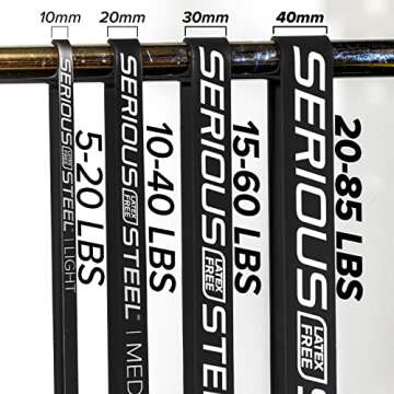 Serious Steel Fitness Latex Free Resistance Bands | Use for Pull-Ups, at Home Workouts, and Strength...