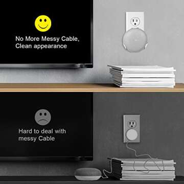 LANMU Outlet Wall Mount Holder for Google Home Mini - Perfect Space-Saving Solution!