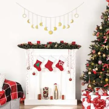 Mkono Moon Phase Wall Hanging for Bedroom Living Room