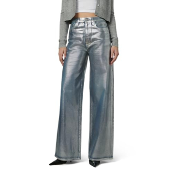 Joe's Jeans Women's The Mia High Rise Wide Leg Jean in Party Indigo Foil, 26W x 32L