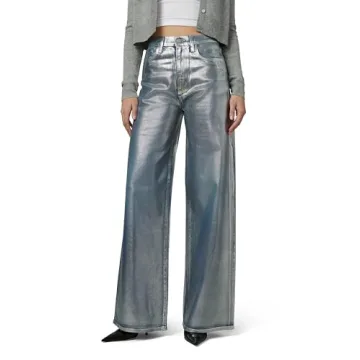 Joe's Jeans Women's The Mia High Rise Wide Leg Jean in Party Indigo Foil, 26W x 32L