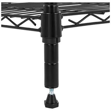 Amazon Basics 5-Shelf Multipurpose Adjustable Sturdy Steel Storage Shelving Unit, Easy Assembly, 13.4" D x 23.2"W x 60"H, Black