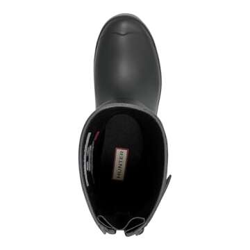 Hunter Original Short Back Adjustable Rain Boots Black 8 M