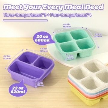 Stackable Bento Lunch Box Set - 7 Pack