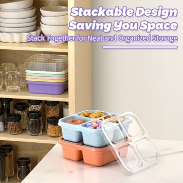 Stackable Bento Lunch Box Set - 7 Pack