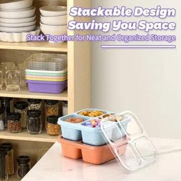 Stackable Bento Lunch Box Set - 7 Pack